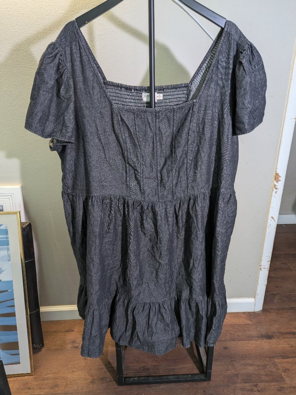 Terra and Sky Gray Short Sleeve Dress